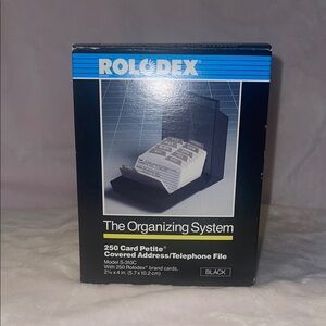 Rolodex Black Card Organizer